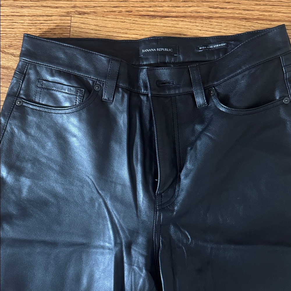 Banana Republic Black Leather pants